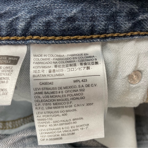 Levis 569 Mens Size 42x30 ( Actual 42x28) Loose Straight Leg Denim Dark Wash - Picture 9 of 14